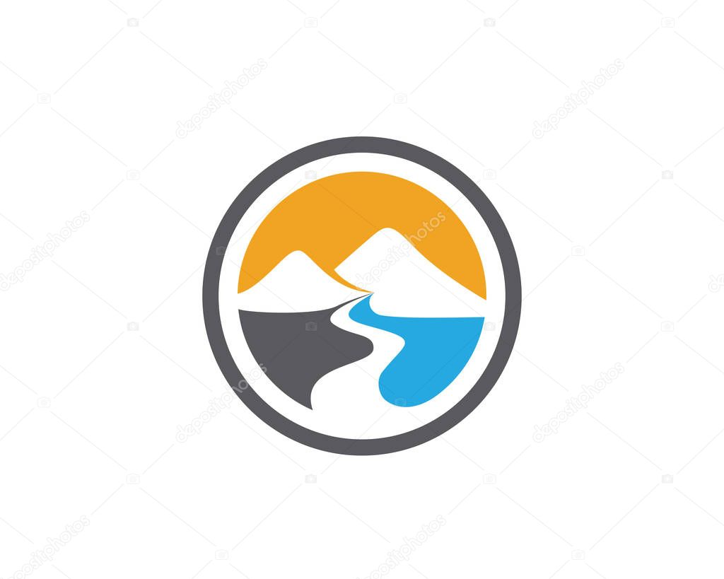 High Mountain icon Logo Business Template Vector