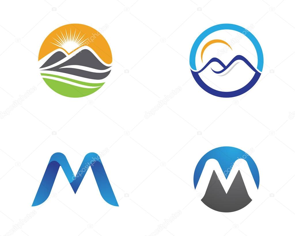 High Mountain icon Logo Business Template Vector