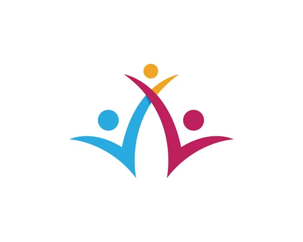 Logotipo de adoção e cuidado comunitário — Vetor de Stock