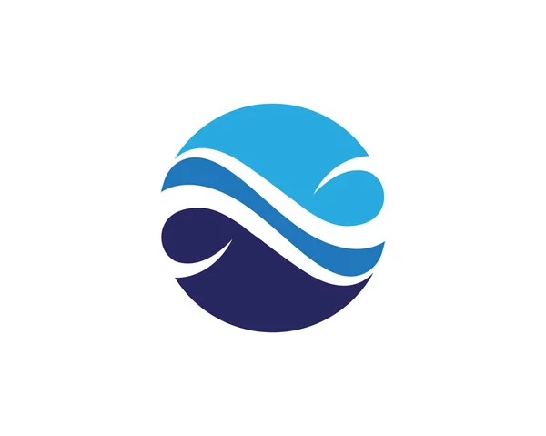 Onda de água Logo Template vector —  Vetores de Stock