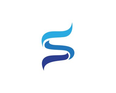 S harfi logo tasarım vektörü