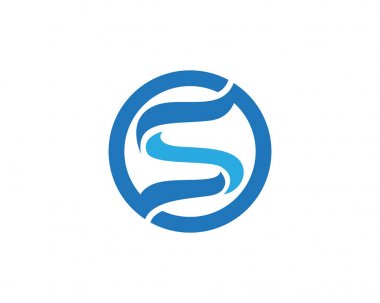 S harfi logo tasarım vektörü