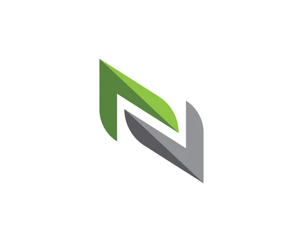 N Carta Logo Plantilla vector — Vector de stock