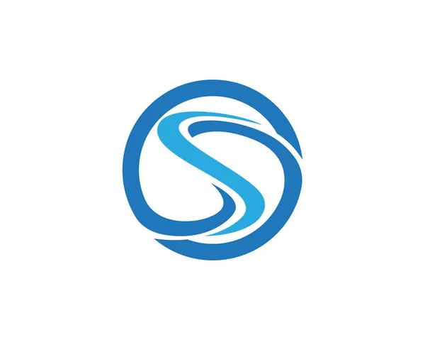 S letra logo diseño vector — Vector de stock
