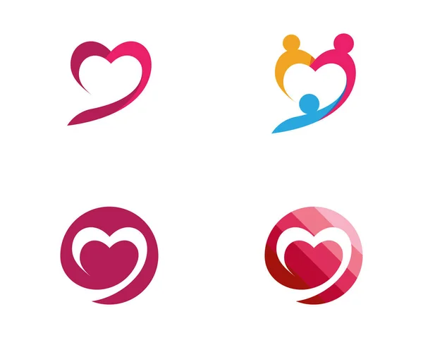 Modèle de logo de soins communautaires Icône vectorielle — Image vectorielle