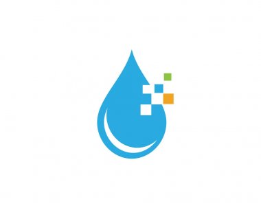 Su damlası Logo Şablonu vektörü