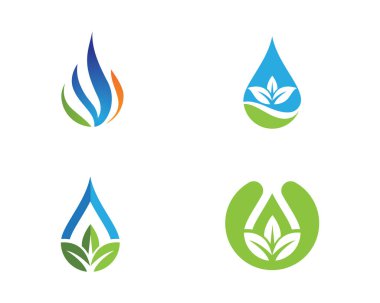 Su damlası Logo Şablonu vektörü