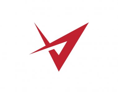 V harfi vektör çizim simgesini Logo