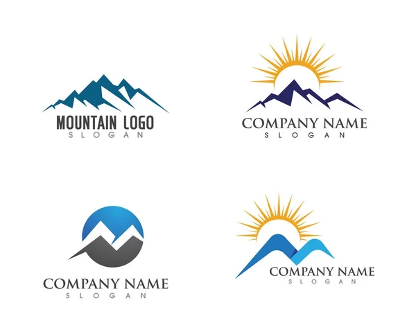 Plantilla de logotipo de icono de montaña — Vector de stock
