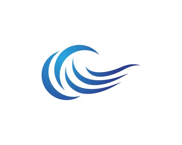 Διάνυσμα λογότυπο πρότυπο κύμα νερού — Διανυσματικό Αρχείο