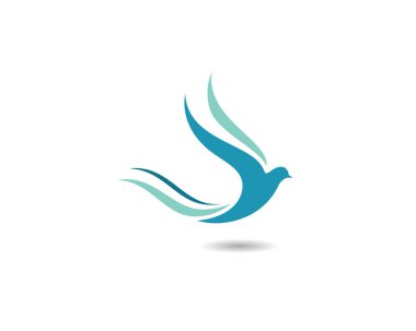 Kuş kanat güvercin Logo şablonu