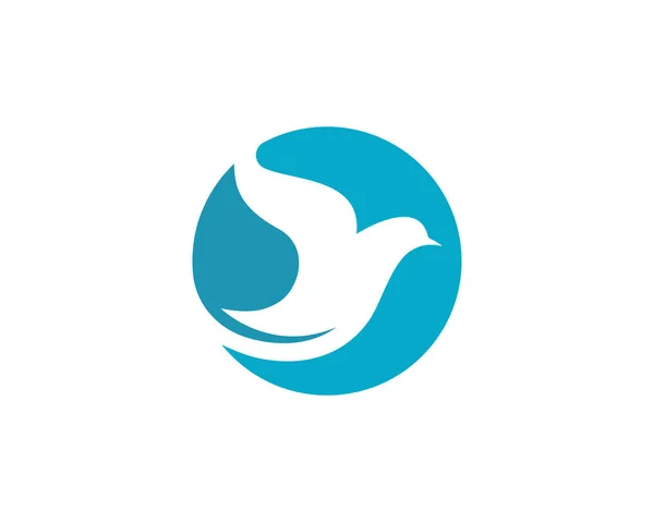 Fågel vinge Dove logotyp mall — Stock vektor