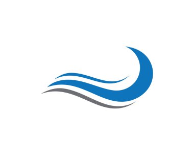 Su dalgası logo şablonu