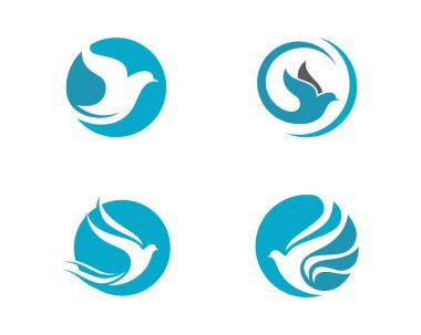 Kuş Güvercini Logo Şablonu
