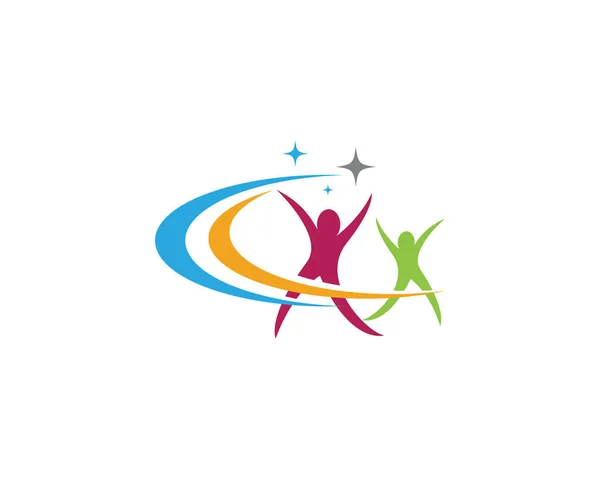 Toplum bakım Logo şablonu vektör — Stok Vektör
