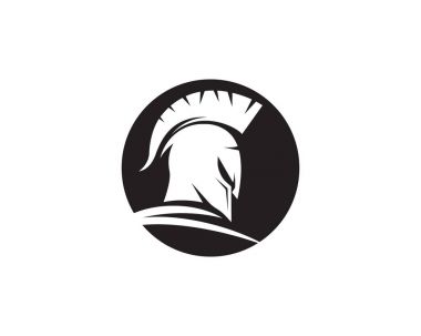 Spartalı kask logo şablonu