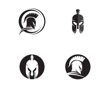 Spartalı kask logo şablonu