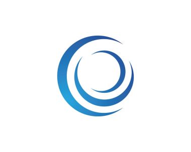  Su dalgası logo şablonu