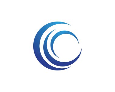  Su dalgası logo şablonu