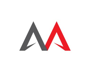 M harfi Logo iş şablonu