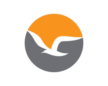 Martı logo şablonu