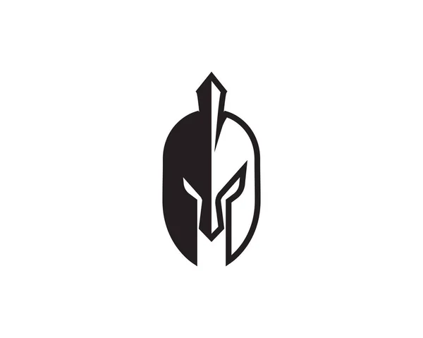 Spartan helmet logo template — Stock Vector
