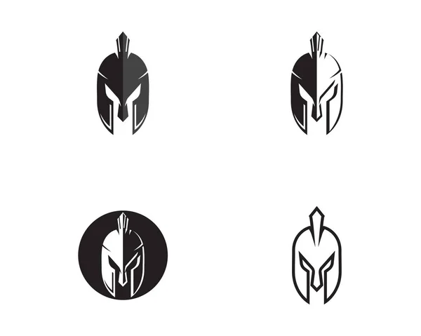 Modèle de logo de casque spartiate — Image vectorielle