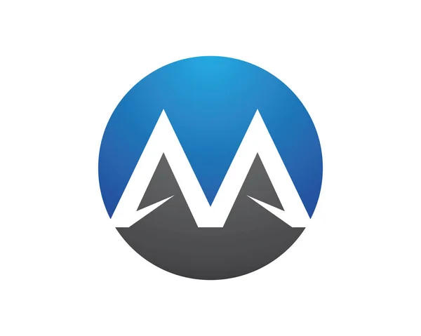 M Carta Logo Plantilla de negocios — Archivo Imágenes Vectoriales