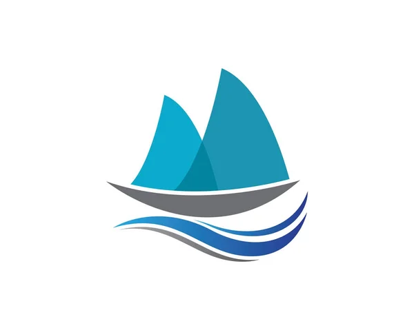 Cruiseschip Logo sjabloon — Stockvector