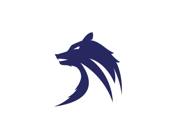 Modèle de logo de loup vecteur — Image vectorielle