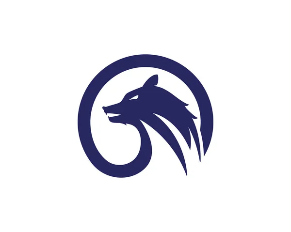 Wolf logotipo modelo vetor —  Vetores de Stock