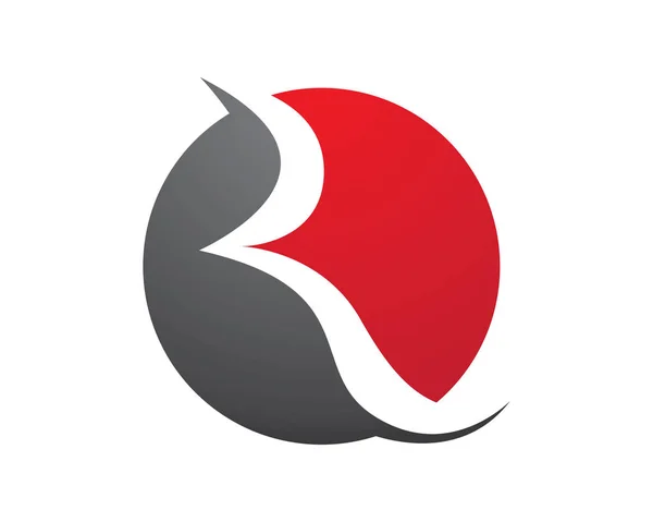 R Logo listu Szablon biznesowy Wektor ikona — Wektor stockowy