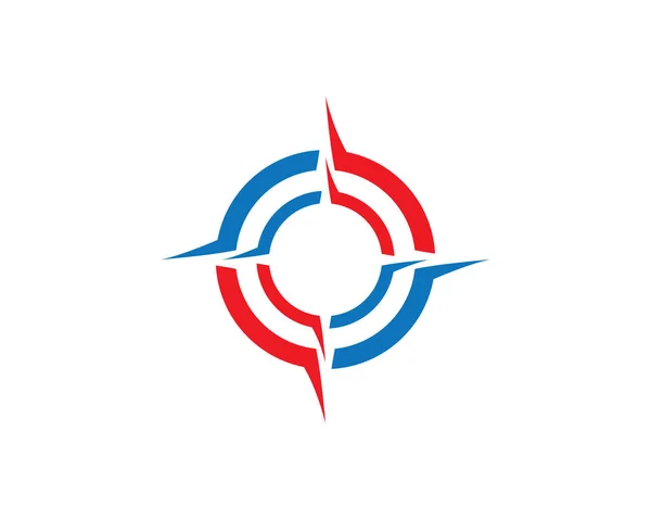 Bússola logotipo modelo vetor ícone ilustração design —  Vetores de Stock