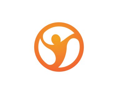 İnsanlar sağlıklı hayat Logo şablonu
