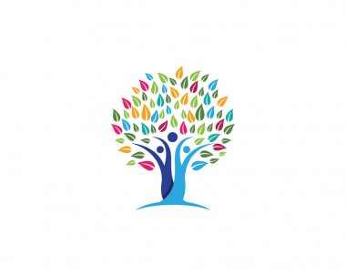 Aile ağacı sembol simge tasarım