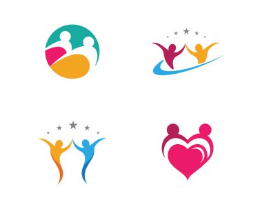 Toplum Bakımı Logo Şablonu Vektör Simgesi