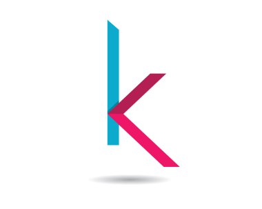 K Harfi Logo İş Şablonu Vektör simgesi