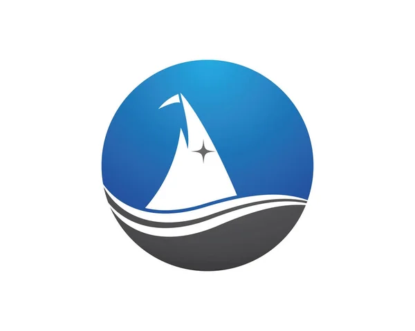 Cruiseschip Logo Template vector pictogram ontwerp — Stockvector