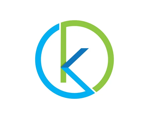 K Carta Logo Plantilla de Negocios Vector icono — Vector de stock