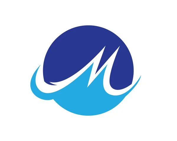 M Carta Logo Plantilla de Negocios Vector icono — Vector de stock