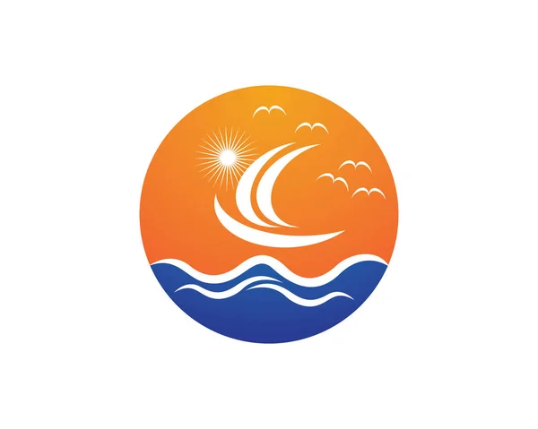 Seyahat gemisi Logo Şablonu vektör simgesi tasarımı — Stok Vektör