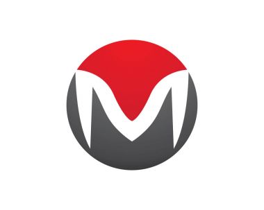 M Harfi Logo İş Şablonu Vektör simgesi
