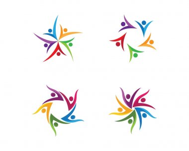 Toplum Bakımı Logo Şablonu Vektör Simgesi