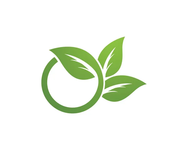 Logos av gröna blad ekologi natur element vektor ikon — Stock vektor