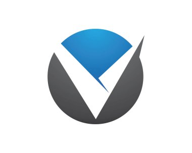 V Harfi Logo İş Şablonu Vektör Simgesi Simgesi