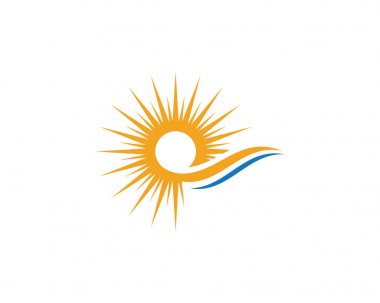  Güneş ufukta Logo şablonu