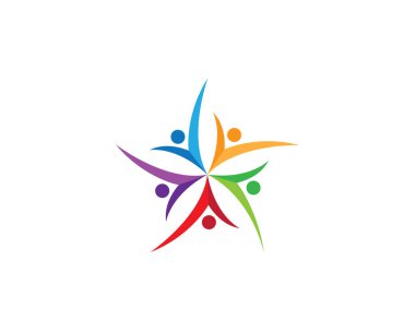 Evlat edinme ve topluluk bakım Logo şablonu