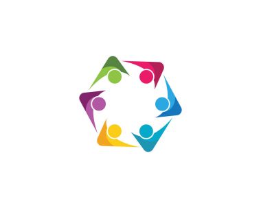 Evlat edinme ve topluluk bakım Logo şablonu