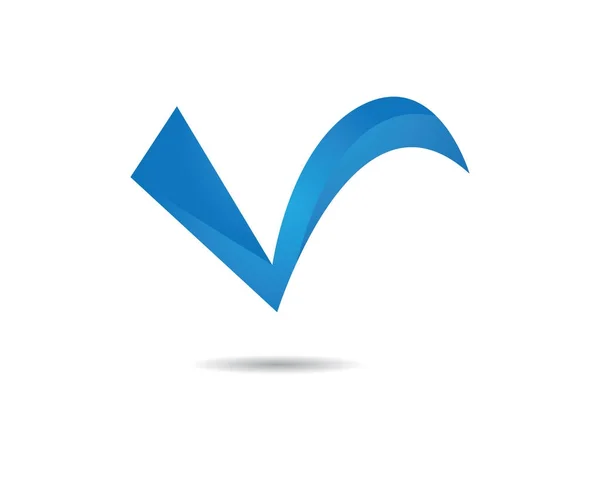 V Letter Logo Bedrijfssjabloon vectoricoon — Stockvector