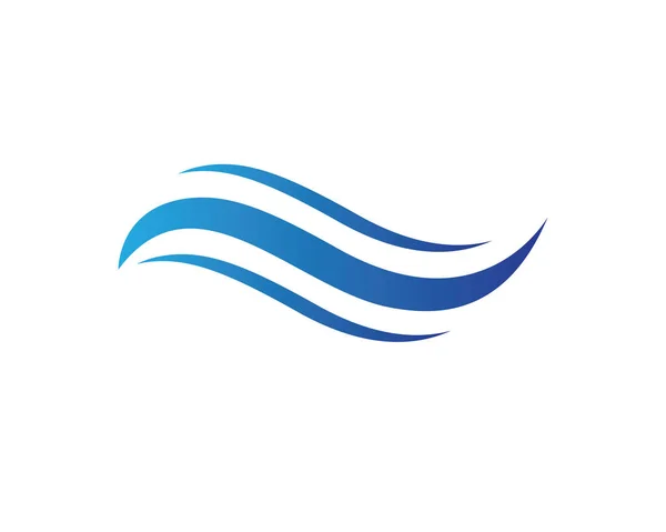 Su dalgası logo şablonu — Stok Vektör